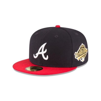 Atlanta Braves Gorra | New Era MLB 1995 World Series Wool 59fifty Fitted Cap Mexico - Azules